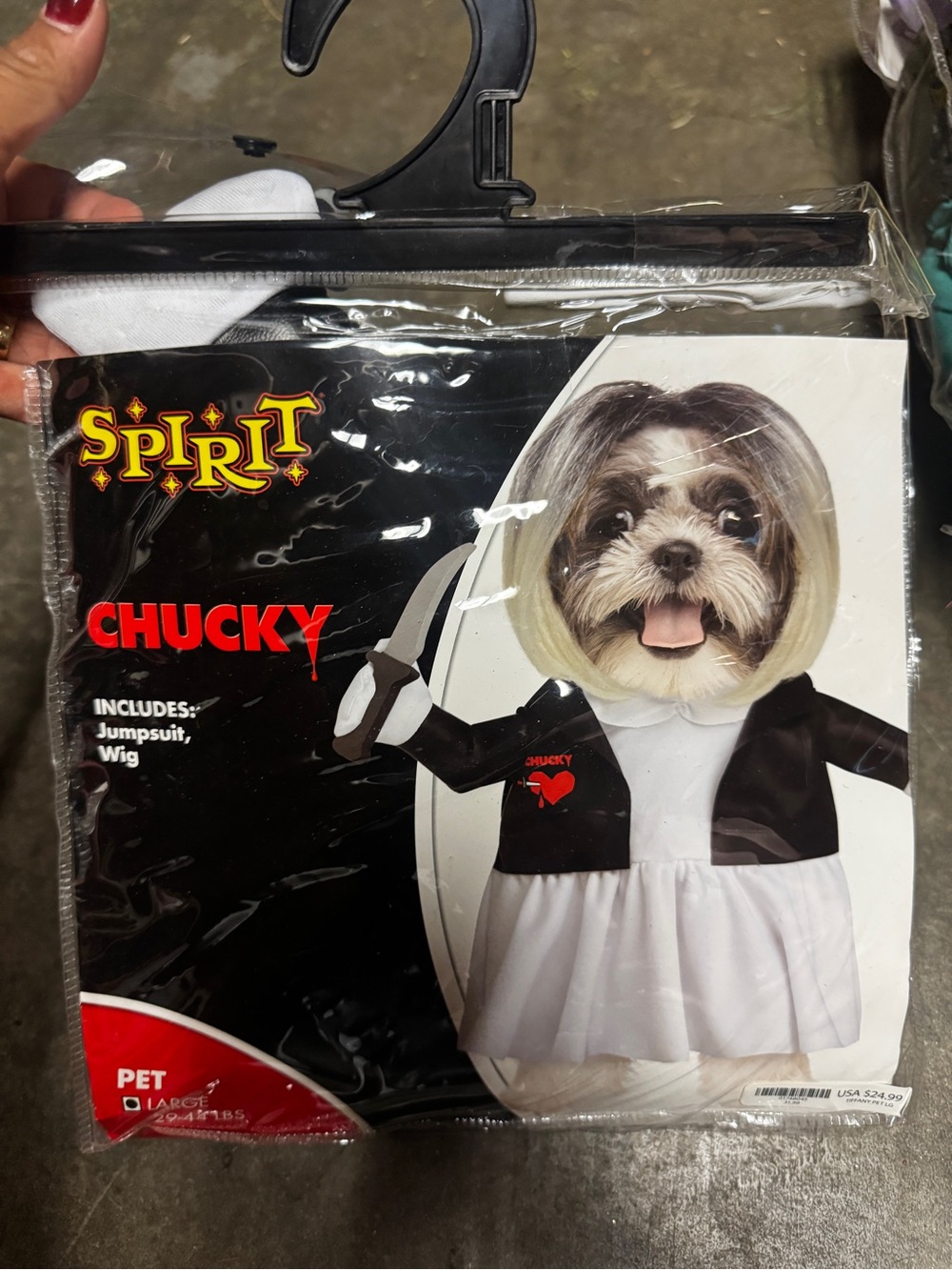 Spirit Chucky Pet Costume - Black & White